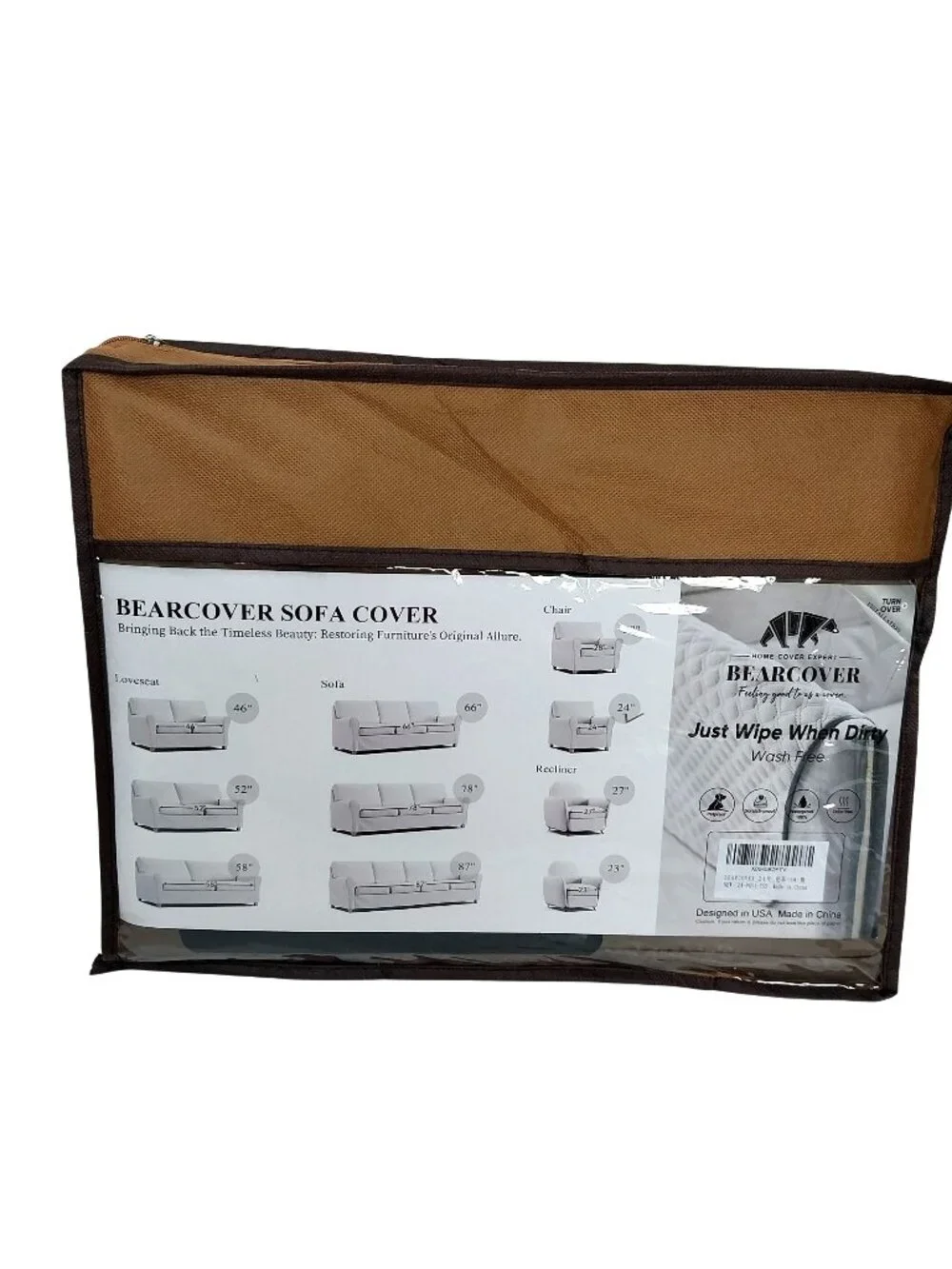 BEARCOVER Water Proof Slip Cover Leatherette 24